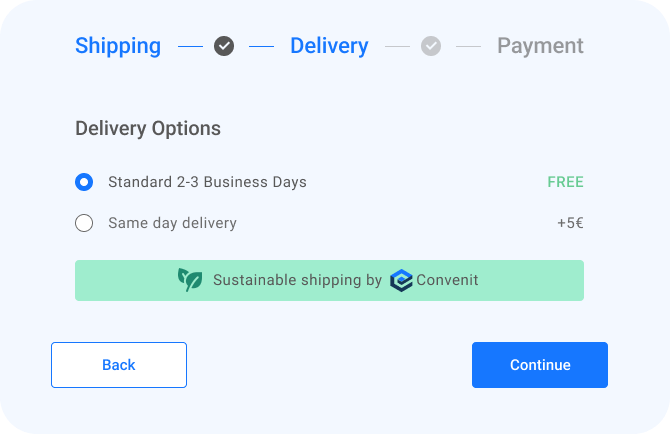 Convenit Green Shipping Plugin